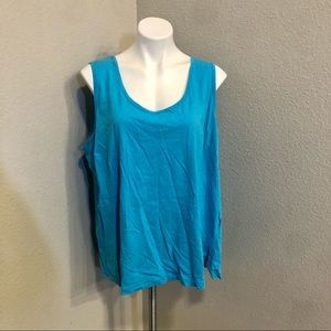 Women Within Tank Top - Blue - Size 2X